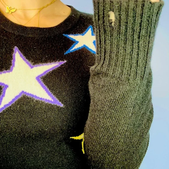 Aqua cashmere sweater - Picture 3 of 5